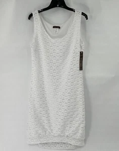 Design Today’s Damen Y2K weißes ärmelloses Netzkleid Größe Large - Bild 1 von 6