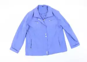 Finesse Womens Blue Jacket Size 16 Zip - Picture 1 of 12