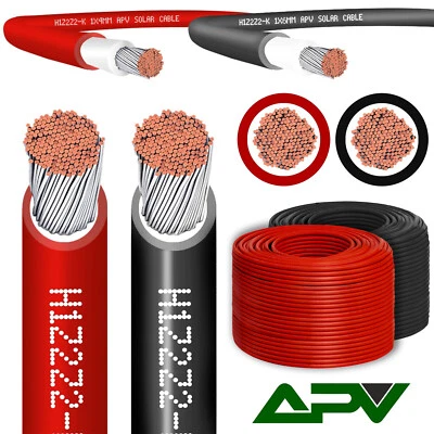 SOLARKABEL SOLARLEITUNG ROT SCHWARZ 4MM² 6MM² PV KABEL 1-100m PV FÜR MC4 STECKER - Bild 1 von 4