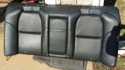 2004-2008 ACURA TL REAR UPPER& LOWER BACK SEAT BLACK LEATHER ARMREST CUP HOLDER  - Image 1 of 4