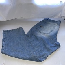 Brooklyn Express Men's 42x32 Jeans Baggy Streetwear Hip Hop Blue Denim