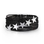 Punk Multi-layer Leathers Bracelets Simple Niche Five-Pointed Star Bangles
