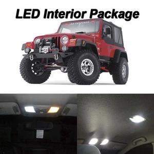 5 x Xenon White LED Lights Interior Package Kit For 2000-2006 Jeep Wrangler TJ - Bild 1 von 5