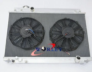 ALUMINUM RADIATOR LEXUS SC300/for TOYOTA SOARER JZZ31 2JZ-GE 3.0L M/T 91-00+FAN - Picture 1 of 7
