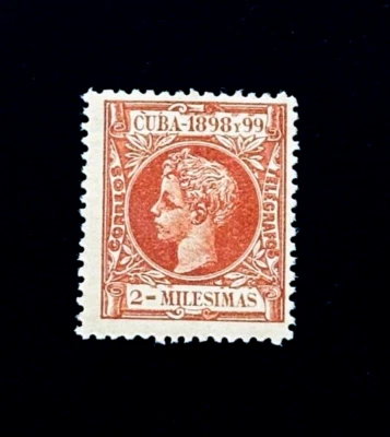 Selo COLÔNIA ESPANHOLA - 1899 King Alfonso XIII Sn 157 Perfeito Estado OG LH 83 - Imagem 1 de 2