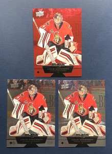 CRAIG ANDERSON 2012-13 UD BLACK DIAMOND RED /100 & (2) BASE🔥Ottawa Senators