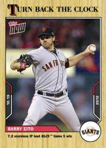 BARRY ZITO 2021 TOPPS NOW TURN BACK THE CLOCK #202 SAN FRANCISCO GIANTS - Picture 1 of 2