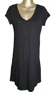 NWT Gap Women XS Navy Short Sleeve V Neck T-shirt Dress With Pocket - Picture 1 of 6