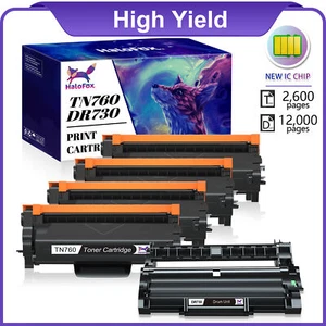 TN760 Toner Cartridge DR730 Drum for Brother MFC-L2710DW DCP-L2550DW HL-L2395DW - Picture 1 of 19