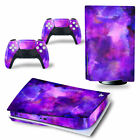 Purple Painting For PlayStation PS5 Console Controllers Decal Sticker Skin(Disc)