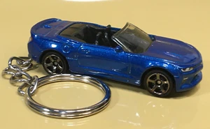 2016 '16 CHEVY CAMARO CONVERTIBLE  (blue) CUSTOM MADE DIECAST  KEY CHAIN KEYRING - Picture 1 of 5