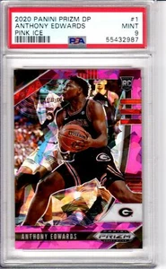 2020 Panini Prizm Draft Picks Anthony Edwards #1 Pink Ice RC PSA 9 Mint  - Picture 1 of 1