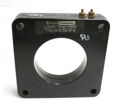 Current Transformer Crompton Instruments 1200:5 NEW old Stock 3" Lot of 3 Pieces - Image 1 of 4