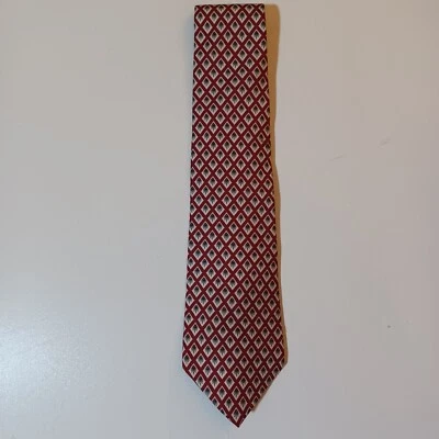 Corbata Coach Para Hombre Vintage Floral Roja Hecha en Italia 100% Seda Foto 1 de 4