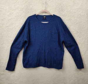 H M Sweater Men Extra Large Blue 100% Acrylic Long Sleeve Casual Pullover Fit - Picture 1 of 17
