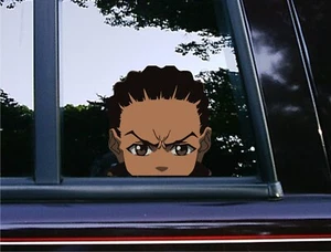Riley Freeman Peeker Peeking Peek Window Vinyl Car Decals The Boondocks Stickers - Picture 1 of 6