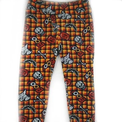No Boundaries Boo! Halloween Lounge Pajama Pants Size XXL 26" Inseam Skulls Bats - Image 1 of 3
