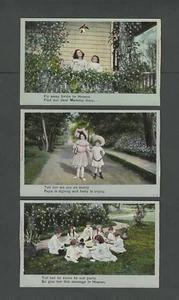 Ca 1910 Post Card NY Set Of Four (4) Condolence Cards-Rare Set - Picture 1 of 1