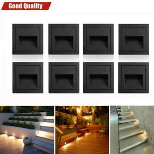 8Pcs 3W Staircase Light Recessed Wall Lamp Stairway Lamp Aluminum Warmwhite IP65 - Picture 1 of 12