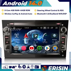 DAB+Android 14 Car Stereo Sat Nav Vauxhall Vivaro Corsa C/D Astra H Zafira Combo - Picture 1 of 22