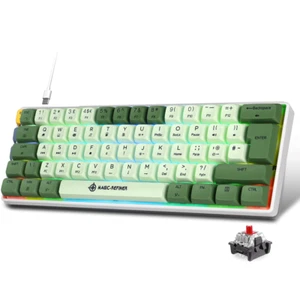 Tastiera meccanica cablata 60% colori misti, tasti PBT Dye-Sub XDA, RGB per giocatori - Foto 1 di 63