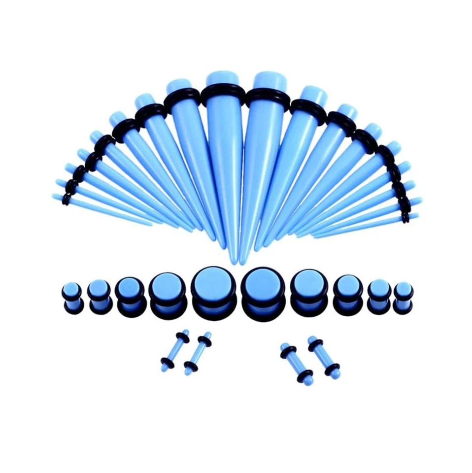 36pc Acrylic Ear Gauge Taper Plug Tunnel 14G-00G Stretch Expand Piercing Kit Set - Image 1 of 1