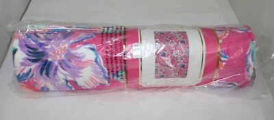 Lilly Pulitzer Pink Isle Last Bud Not Least Beach Towel 40"W X 70"H #550831 NWT  - Image 1 of 4