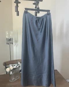 NUEVO CON ETIQUETAS Falda Eileen Fisher Elastizada Seda Charmeuse Sesgada Talla L Precio de venta sugerido por el fabricante $278 - Imagen 1 de 11