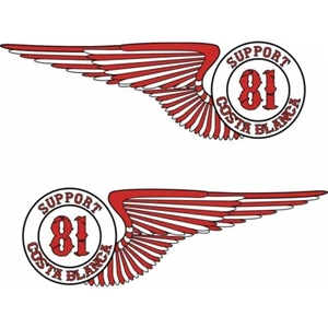49 Hells Angels Support 81 pegatinas alas 2x (21cm) - Imagen 1 de 1