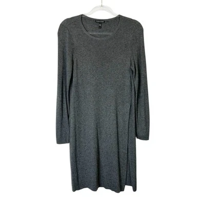 Vestido túnica suéter Eileen Fisher para mujer talla pequeña gris lana Tencel” Foto 1 de 4