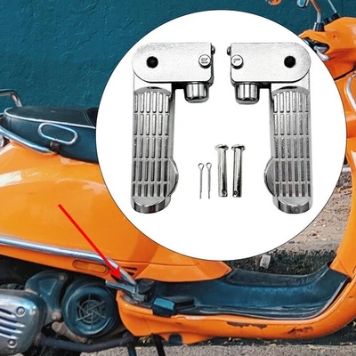2Pcs E Bike Foot Rests Easy to Install Practical Sturdy Motorcycle Foot Pegs - Image 1 of 4