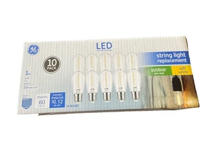 Box of 10 GE Vintage 1-Watt S14 Soft White Medium Base E26 LED Outdoor - Picture 1 of 10