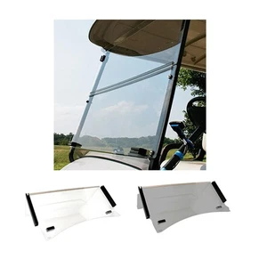 EZGO TXT Golf Cart Impact Resistant Split Fold Down Windshield Tinted | 2014-up - Picture 1 of 3
