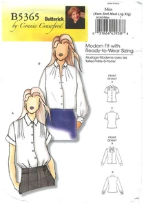 Blusa Butterick B5365 Misses 2009 talla Miss XS-XL patrón de costura sin cortar - Imagen 1 de 3