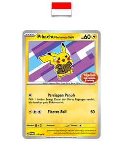 Pokémon Card – Pikachu Batik Violet Sealed 154/SV-P – Indonesian - Picture 1 of 2