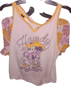 DISNEY MICKEY MOUSE SHORTY SET Tapioca Tank & Shorts L (12-14) - Picture 1 of 2