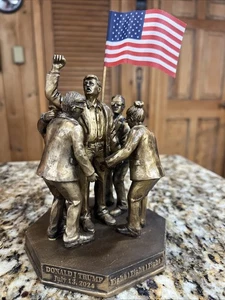 Trump FIGHT! Statue Butler, PA Rally Trump with Secret Service Agents DJT Donald - Picture 1 of 11