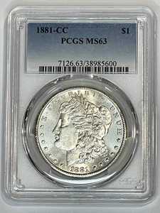 1881-CC Morgan Silver Dollar $1 PCGS MS63 ~ Beautiful Carson City Coin! - Picture 1 of 2