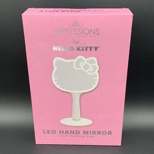 Impressions Vanity Hello Kitty LED Hand Mirror W/ Standing Base Rechargeable USB - Picture 1 of 5
