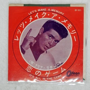 CLIFF RICHARD LET'S MAKE A MEMORY / IT'S ALL IN THE GAME ODEON OR1011 Japan 7 - Imagen 1 de 1