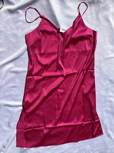 The Drop Pink Slip Dress Xl Scarlett Cowl-Neck Slip Dress Hot Pink - Picture 1 of 22