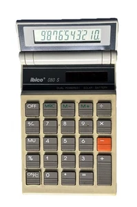 Ibico 080S / Calculette Calculatrice Solaire Vintage Retro Solar Calculator - Photo 1/7