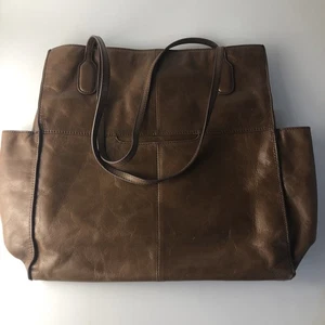 HOBO - Bolso de Mano Grande de Cuero Cartera Correa para el Hombro Vintage Bolso Cubo Marrón con Bolso - Imagen 1 de 16