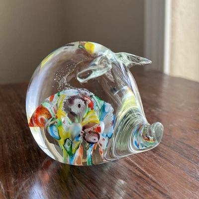 Lenwile Ardalt Japón Cerdo Cerdo Pisapapeles Atrapasol Figura 2.5" Millefiori Foto 1 de 4