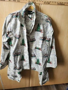 POTTERY BARN TEEN Harry Potter Christmas Hogwarts Flannel Pajamas Set- Medium - Picture 1 of 6