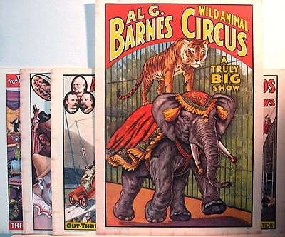 1960 Circus World Museum Poster Set Old Store Stock - Image 1 of 4