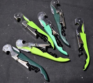 Corkscrew, Green, Waiter’s Friend, Various Brands Foil Knife Bottle Opener Qty 1 - Picture 1 of 4