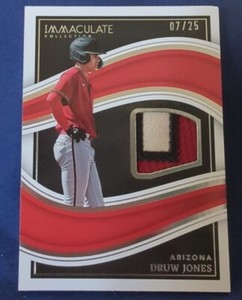2023 IMMACULATE 🔥 DRUW JONES 🔥 Player Worn Jersey !  ARIZONA DIAMONDBACKS  /25