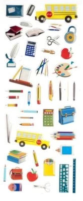 Casa Delle Bambole 3D Ufficio Studio Scuola Adesivi Miniatura 1:12 Decorativi - Immagine 1 di 4