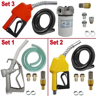 PISTOLA TRAVASO GASOLIO E DIESEL EROGATORE POMPA CARBURANTE – SET COMPLETO - Immagine 1 di 4